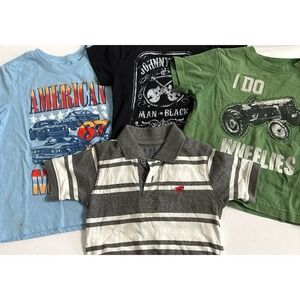 Boys Tshirt Bundle (sz. 3/4) Wrangler / Tractor / Cars